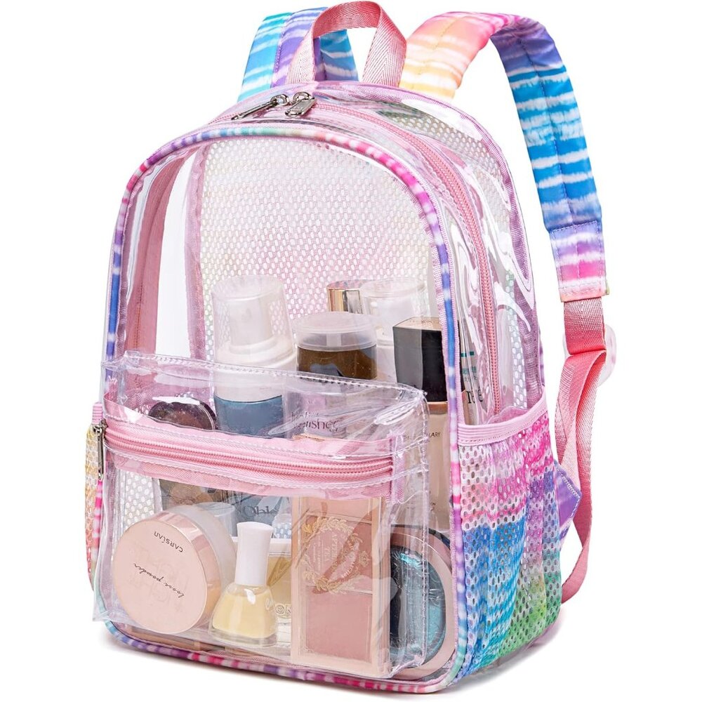 New Beautiful Rainbow Clear Small Backpack for Girls, Women's (12x12x6)